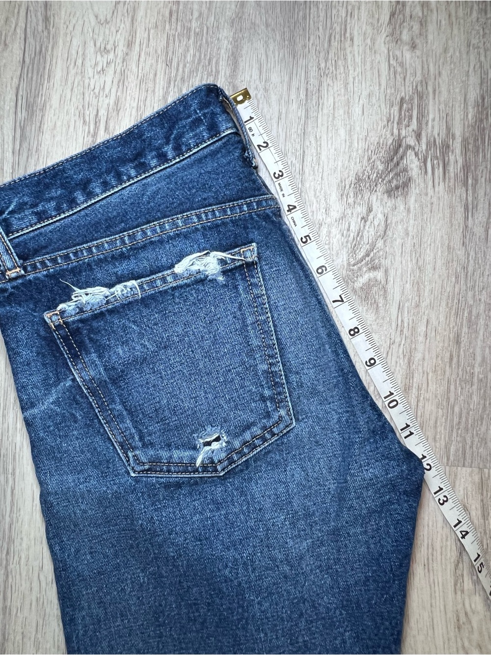 Moussy Vintage Comfort Glendale Skinny Jeans Blue Medium Wash Distressed Size 27 - Picture 10 of 14